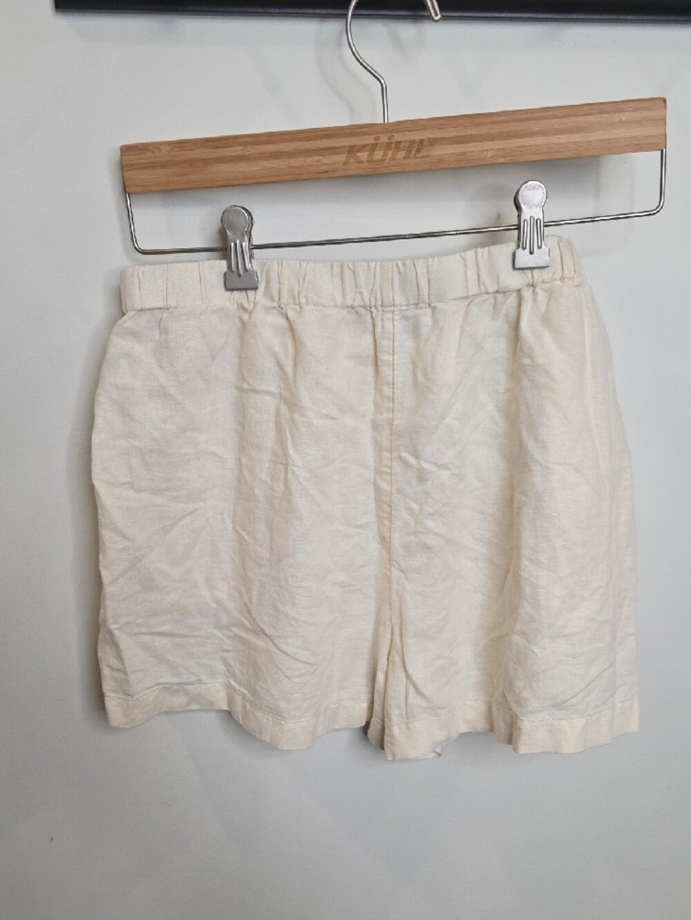 J. Crew Women's Cream Flat Front Linen-Blend Boxer Shorts - Picture 5 of 5
